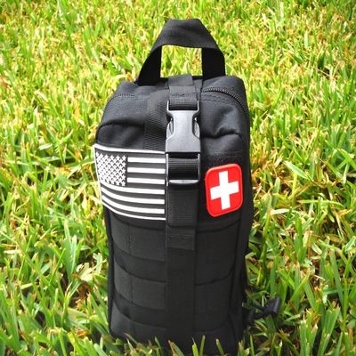 Galaxy 251 Pcs First Aid Kits for Survival Emergency Trauma Military Tactical Medical Hunting Camping Hiking Fishing IFAK EMT Bag (Black Color 251 Pcs)