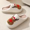delyx Christmas deer cotton slippers indoor elk warm slippers view 2