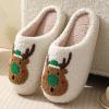 delyx Christmas deer cotton slippers indoor elk warm slippers view 3
