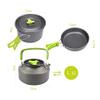 Camping Cookware Outside Camping Cooking Set Mess Kit with Flat-Bottomed Pot Kettle Chopping Board for Camping Picnic view 3