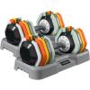 AOTOB 55 lbs (Pair) Adjustable Colorful Dumbbell Set, Dumbbells Adjust Weight with Anti-Slip Fast Adjust Turning Handle, Dumbbell Sets Adjusted for Men and Women, Dumbbells Pair for Home Gym Exercise view 1