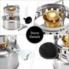 9pcs Stainless Steel Camping Cookware Mess Kit with Gasoline Stove Cooking Pot Pan Oil Bottle view 4