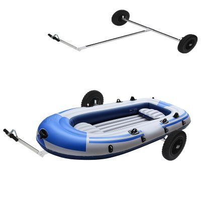 CheriMuMu Boat Trailer Dolly, 88.18lbs Load Capacity Sailboat Trailer, Aluminium Alloy Sailboat Dolly with Tires for Small Boats, Fishing Boats, Small Motors, Small Sailing Boats, Kayaks, and Canoes