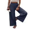 Women's Casual Trousers are Loose Slimming Crumpled Wide-Leg Pants view 1