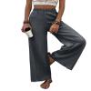 Women's Casual Trousers are Loose Slimming Crumpled Wide-Leg Pants view 4