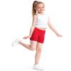 Auranso Girls Bike Shorts Cartwheel Cotton Biker Dance Under Dress Shorts Kids Clothes 4 Pack Black-Navy-Red-White 10-12 Years view 2