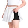 Auranso Girls Bike Shorts Cartwheel Cotton Biker Dance Under Dress Shorts Kids Clothes 4 Pack Black-Navy-Red-White 10-12 Years view 4