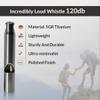 Yidome Titanium Emergency Whistle EDC Safety Whistle Loud up to 120db for Outdoor Camping Hiking(Whistle) view 3