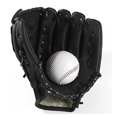 Baseball Glove Baseball Glove Right Hand Kids Baseball Gloves Men Silicone Practice Baseball Glove Adult (Black, 11.5inch)