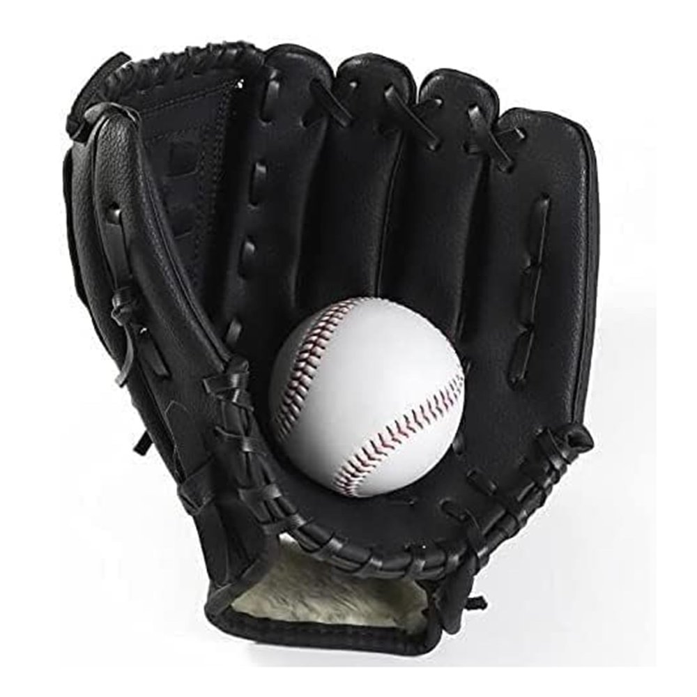 Baseball Glove Baseball Glove Right Hand Kids Baseball Gloves Men Silicone Practice Baseball Glove Adult (Black, 11.5inch)