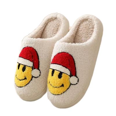 delyx Christmas deer cotton slippers indoor elk warm slippers