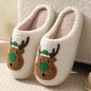 delyx Christmas deer cotton slippers indoor elk warm slippers view 3