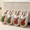 delyx Christmas deer cotton slippers indoor elk warm slippers view 4