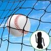Wiseek 10'x40' Baseball Softball Backstop Nets, Heavy Duty Sports Netting Barrier Net #18 Nylon Baseball Netting Black Net view 1