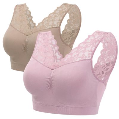 Lifts Anti-Sagging Wirefree Bra, Breathable Cool Lift up Air Bra, Breathable Anti Saggy Breasts Bra (Style D,L)