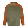 Mens Corduroy Shirt Casual Lapel Fleece Pullover Polo Sweatshirts Mock Neck Long Sleeve Sweater Shirt Tactical Fall Winter Warm Work Top Coat view 2