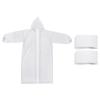 PATIKIL Rain Ponchos, 2 Pack Unisex Survival Raincoats, Reusable Thickened Impermeable Rain Jackets for Camping Hiking Outdoor Activities, White view 1