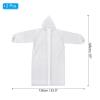 PATIKIL Rain Ponchos, 2 Pack Unisex Survival Raincoats, Reusable Thickened Impermeable Rain Jackets for Camping Hiking Outdoor Activities, White view 2