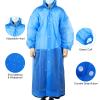 PATIKIL Rain Ponchos, 2 Pack Unisex Survival Raincoats, Reusable Thickened Impermeable Rain Jackets for Camping Hiking Outdoor Activities, White view 3
