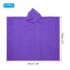 PATIKIL Rain Ponchos for Adults, 3 Pack Waterproof Raincoats with Hood, Reusable EVA Impermeable Rain Jackets for Hiking Outdoor Activities, Purple view 2