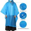 PATIKIL Rain Ponchos for Adults, 3 Pack Waterproof Raincoats with Hood, Reusable EVA Impermeable Rain Jackets for Hiking Outdoor Activities, Purple view 3