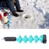 Ice Fishing Auger, Heavy Duty Nylon Floating Auger with Universal Adapter, 2 Steel Blades, Locator, Screws, Wrench, 6 Inch Rotating Diameter, for Ice Fishing Enthusiasts view 3