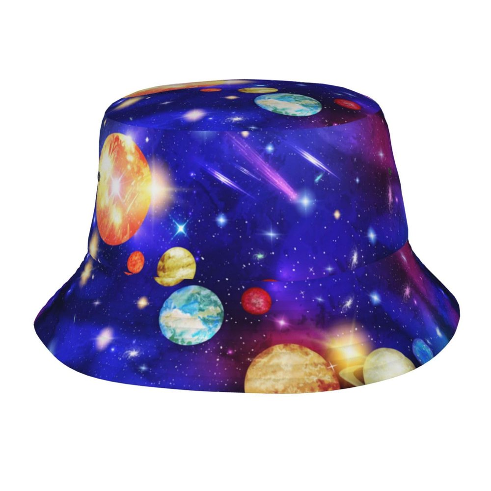 Cute Bucket Hat Planet Bucket Hat Travel Fisherman Hat Funny Sun Hat