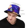 Cute Bucket Hat Planet Bucket Hat Travel Fisherman Hat Funny Sun Hat view 3