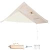 DANCHEL OUTDOOR Waterproof Rain Fly for Bell Tent, 4 Season Yurt Tent Rain Cover Protector Tarp with Stove Jack Glamping Gears, PU5000mm Lightweight Oxford Nylon, Beige 5m/16.4ft view 1
