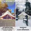 DANCHEL OUTDOOR Waterproof Rain Fly for Bell Tent, 4 Season Yurt Tent Rain Cover Protector Tarp with Stove Jack Glamping Gears, PU5000mm Lightweight Oxford Nylon, Beige 5m/16.4ft view 2