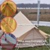 DANCHEL OUTDOOR Waterproof Rain Fly for Bell Tent, 4 Season Yurt Tent Rain Cover Protector Tarp with Stove Jack Glamping Gears, PU5000mm Lightweight Oxford Nylon, Beige 5m/16.4ft view 4