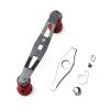 Mr. Z 95mm Carbon Fiber Baitcasting Reel Handle Left or Right Side Installation DIY Replacement Accessory (CAMO Red, Left-Handed) view 3
