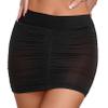 ACSUSS Sexy Women's Sheer Ultra See Through Low Waist Micro Mini Skirts Pencil Skirt Black A One Size view 1