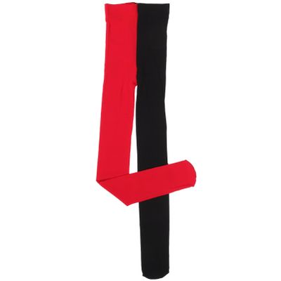 WRITWAA Two Tone Stockings for Women - Fashion Double Color Ab Splice Left Right Asymmetric Tights Free Size Elastic Hosiery for Party and Cosplay