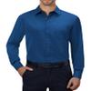 Alimens & Gentle Mens Dress Shirts 4-Way Stretch Long Sleeve Collared Casual Solid Wedding Dating Button Down Shirt Dark Blue view 1
