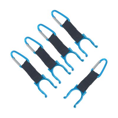 5pcs Hiking Bottle Holde,Water Bottle Clip Buckle Holder,5 PCS Portable Colorful Bottle Carabiner Holder Hook with D-Ring Hook for Camping Hiking Traveling