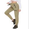SEVEGO Womens Hiking Pants Tall Inseam 34" Athletic Cargo Pants Lightweight 4 Zipper Pockets Water Resistant Elastic Waist, Khaki, XXL view 1