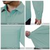 Alimens & Gentle Mens Dress Shirts 4-Way Stretch Long Sleeve Collared Casual Solid Wedding Dating Button Down Shirt Sage Green view 4