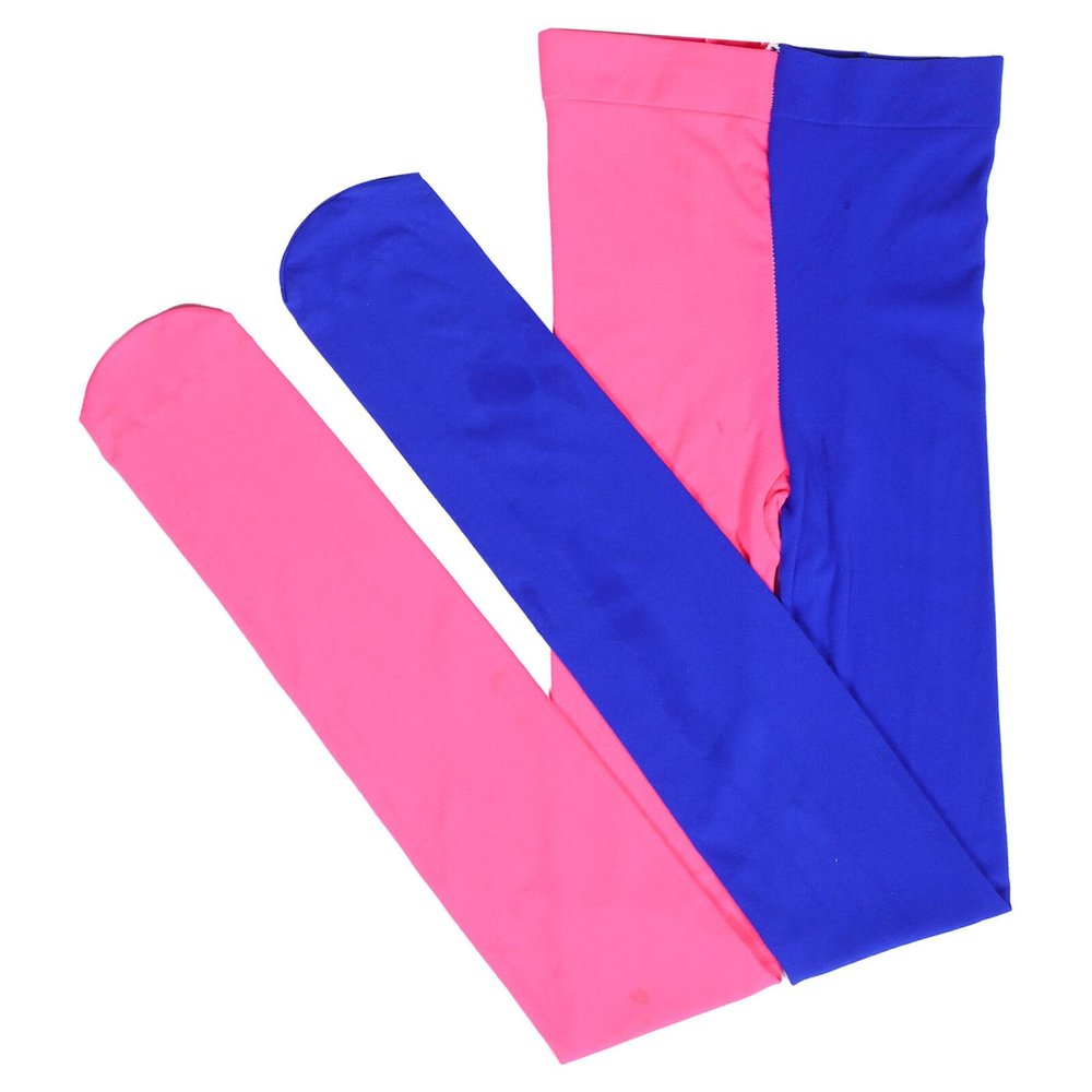 WRITWAA Silk Stockings for Women Two Tone Asymmetric Tights Thigh High Elastic for Party and Daily