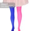 WRITWAA Silk Stockings for Women Two Tone Asymmetric Tights Thigh High Elastic for Party and Daily view 2