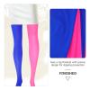 WRITWAA Silk Stockings for Women Two Tone Asymmetric Tights Thigh High Elastic for Party and Daily view 3