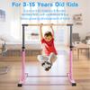 KAMNIK Gymnastics Training Bar 4ft Long Base Gymnastic bar for Kids with Height Adjustable 35.4"-59" No Wobble Gymnastics Bar Home Gym Equipment,Ideal for Indoor and Home Training,300lbs Weight Capaci view 3