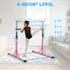 KAMNIK Gymnastics Training Bar 4ft Long Base Gymnastic bar for Kids with Height Adjustable 35.4"-59" No Wobble Gymnastics Bar Home Gym Equipment,Ideal for Indoor and Home Training,300lbs Weight Capaci view 4