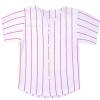 babyhealthy Kids Baseball Jersey Pink Striped Button Down Shirt Hip Hop Hipster Personalized Sport T Shirts Tops for Boys view 1