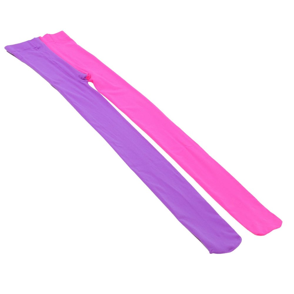 WRITWAA Women Two-Color Stockings Candy Color Design Elastic Sheer Tights for Parties Cosplay and Costume Events