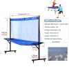 RESKIU Large Metal Frame Table Tennis Ball Catch Net, Rockible Movable Table Tennis Ball Catch Net, Ping Pong Recycle Catcher Equipment, Training Tool for Multi Ball Drills,B view 4