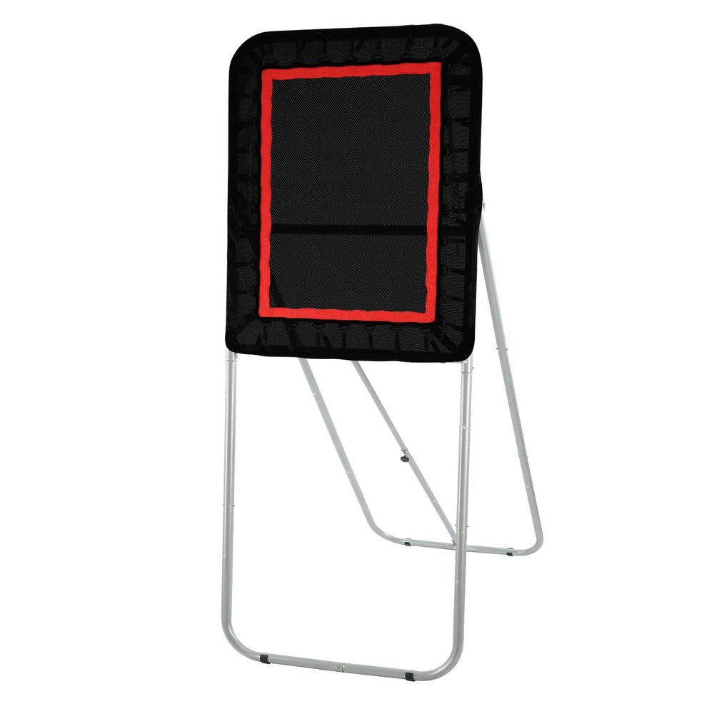VEVOR Folding Lacrosse Rebounder for Backyard, 3x4 Ft Volleyball Bounce Back Net, Pitchback Throwback Baseball Softball Return Training Screen, Adjustable Angle Shooting Practice Training Wall, Black