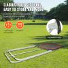 VEVOR Folding Lacrosse Rebounder for Backyard, 3x4 Ft Volleyball Bounce Back Net, Pitchback Throwback Baseball Softball Return Training Screen, Adjustable Angle Shooting Practice Training Wall, Black view 4
