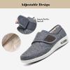 bumuam Women's Walking Shoes with Arch Support,Winter Warm Adjustable Extra Wide Shoes Swollen Feet Diabetic Edema Boots Slippers Indoor Outdoor Diabetic Shoes Men 10/Women 10.5 view 3