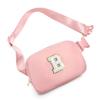 Gitus Birthday Gifts for 8 9 10 11 12 13 Year Old Girls Personalized Fanny Pack Crossbody Bags with Initial Letter Patch Belt Bag for Teen Girls Cute Trendy Stuff Travel Essentials (LightPink-B) view 1